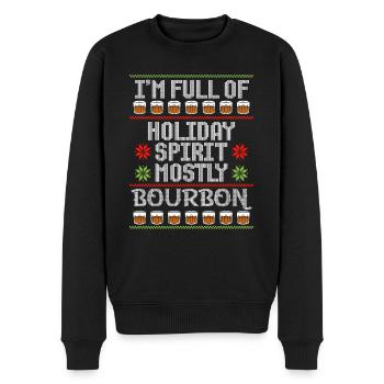 Weihnachten Xmas Whiskey Holiday Spirit Bourbon - Männer Premium Bio Pullover - Schwarz - Vorne - Nico (187cm)