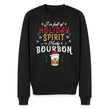 Weihnachten Xmas Whiskey Holiday Spirit Bourbon - Männer Premium Bio Pullover - Schwarz - Vorne - Nico (187cm)