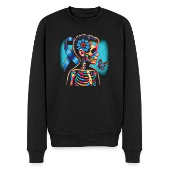 Juvenile Arthritis Awareness Autoimmune Disease - Men's Premium Organic Jumper - black - Front - Nico (187cm)