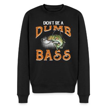 Angler Fischer Geschenkidee Don't Be A Dumb Bass - Männer Premium Bio Pullover - Schwarz - Vorne - Nico (187cm)