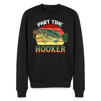 Pêcheur pêcheur pêche pêche idée cadeau humour - Pull Premium bio Homme - noir - Devant - Nico (187cm)
