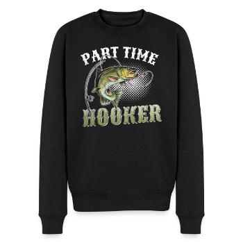 Pêcheur pêcheur pêche pêche idée cadeau humour - Pull Premium bio Homme - noir - Devant - Nico (187cm)