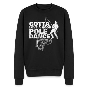 Pêche à la ligne Humour Gota Love Une Bonne Pole Dance - Pull Premium bio Homme - noir - Devant - Nico (187cm)