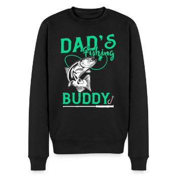 Pêcheur à la ligne père fils compagnon de pêche de papa - Pull Premium bio Homme - noir - Devant - Nico (187cm)