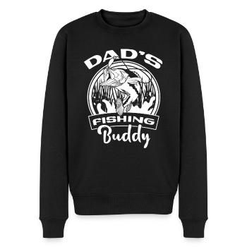 Angler Angeln Vater Sohn Dad's Fishing Buddy - Männer Premium Bio Pullover - Schwarz - Vorne - Nico (187cm)