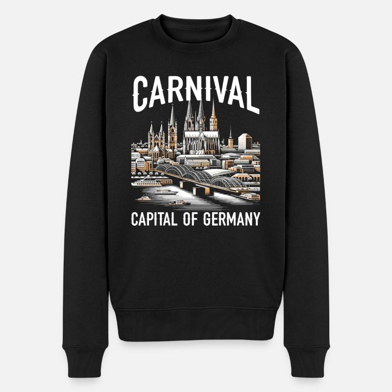 Köln Deutschland Reisen Urlaub Ich liebe Köln - Männer Premium Bio Pullover - Schwarz