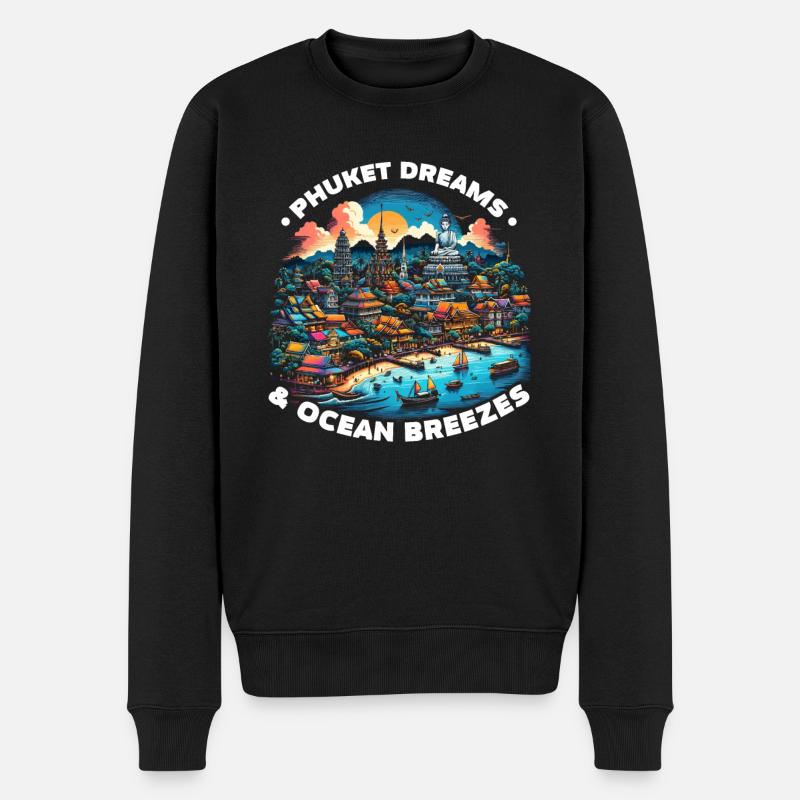 Phuket Thaïlande Voyage Vacances Thaïlandaise J’aime Phuket - Pull Premium bio Homme - noir