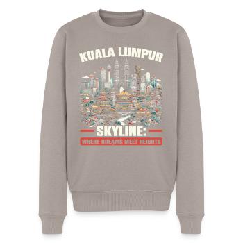 Kuala Lumpur Malaisie Voyage Vacances Malaisien - Pull Premium bio Homme - taupe - Devant - Nico (187cm)