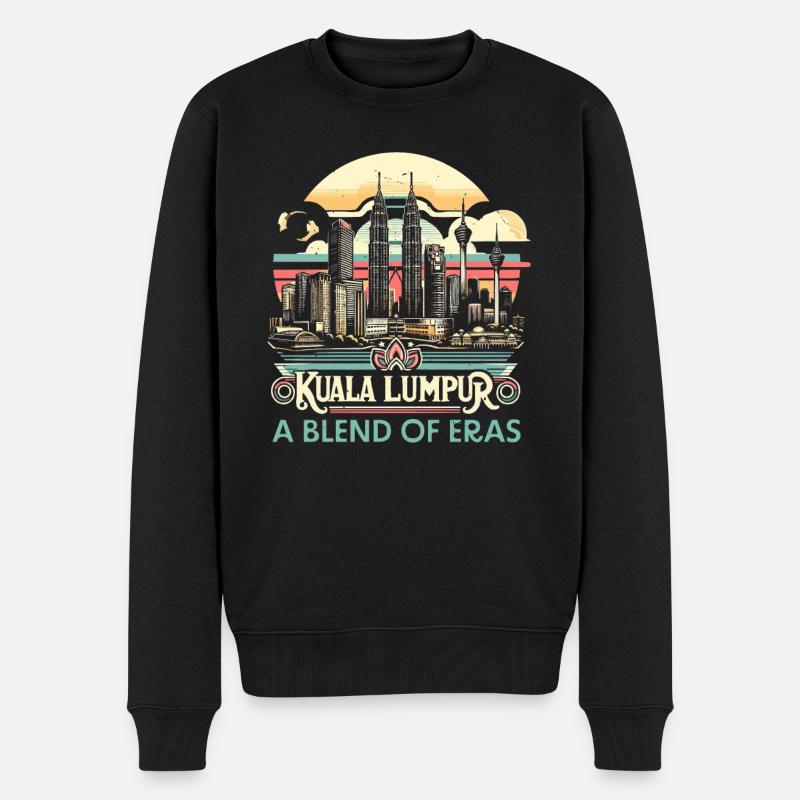 Kuala Lumpur Malaysia Reisen Urlaub Malaysisch - Männer Premium Bio Pullover - Schwarz