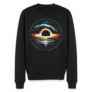 Astronom Astronom Schwarzes Loch Weltraumuniversum - Männer Premium Bio Pullover - Schwarz - Vorne - Nico (187cm)