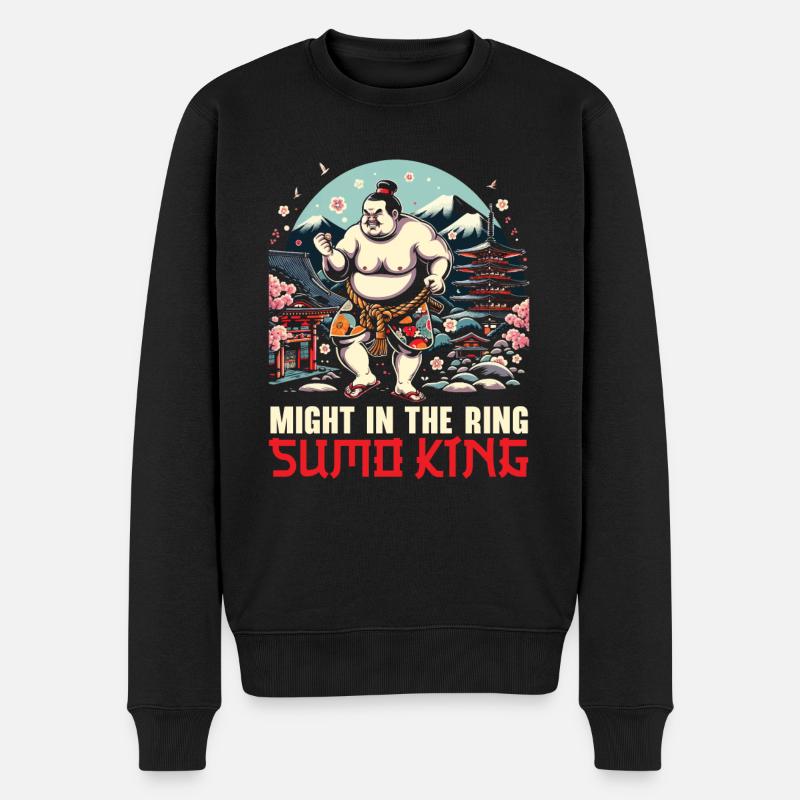 Sumo-Ringer Japanisches Ringen Sumo-Ringen - Männer Premium Bio Pullover - Schwarz