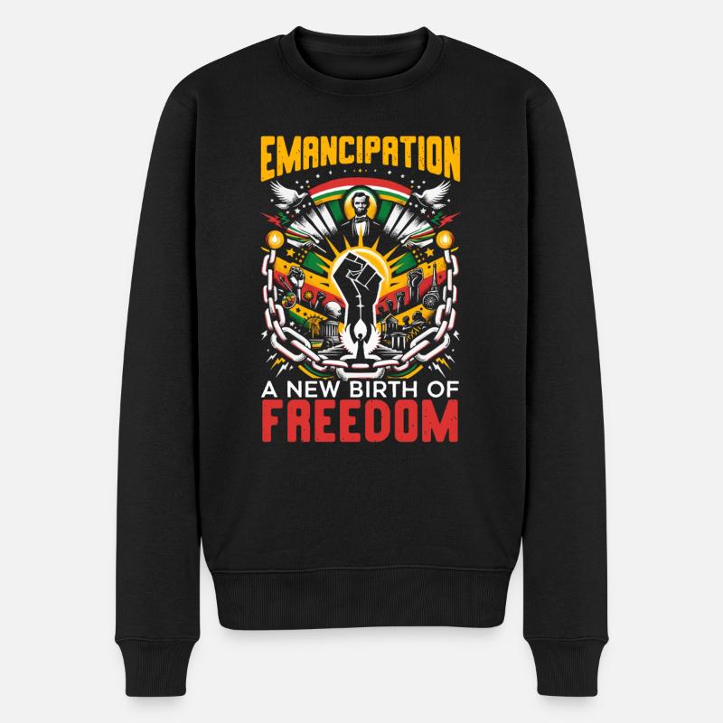 Emancipation Proclamation African Juneteenth - Men's Premium Organic Jumper - black