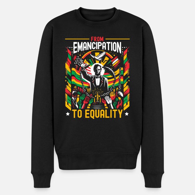 Emancipation Proclamation African Juneteenth - Men's Premium Organic Jumper - black