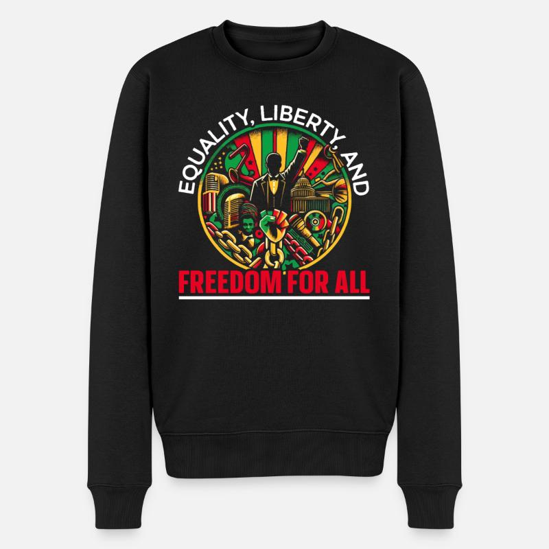 Proclamation d’émancipation African Juneteenth - Pull Premium bio Homme - noir