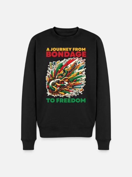 Emanzipationsproklamation Black Pride Juneteenth - Männer Premium Bio Pullover - Schwarz