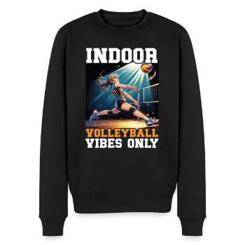 Amateur de volley-ball en salle Joueur de volley-ball sportif - Pull Premium bio Homme - noir - Devant - Nico (187cm)