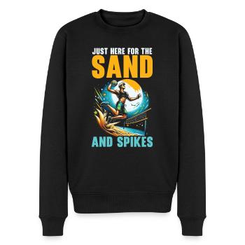 Volley-ball de plage Joueur de volley-ball amateur de sport - Pull Premium bio Homme - noir - Devant - Nico (187cm)