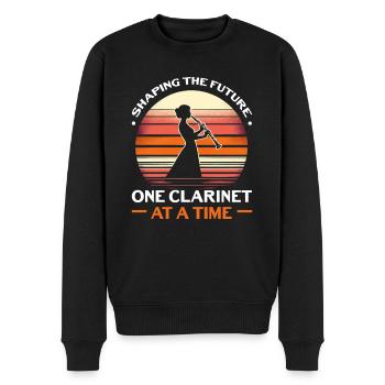 Klarinettenlehrer Klarinettist Musik Klarinettist - Männer Premium Bio Pullover - Schwarz - Vorne - Nico (187cm)