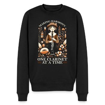 Klarinettenlehrer Klarinettist Musik Klarinettist - Männer Premium Bio Pullover - Schwarz - Vorne - Nico (187cm)