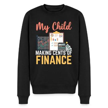 Maman d’un conseiller financier Gestion de l’argent - Pull Premium bio Homme - noir - Devant - Nico (187cm)