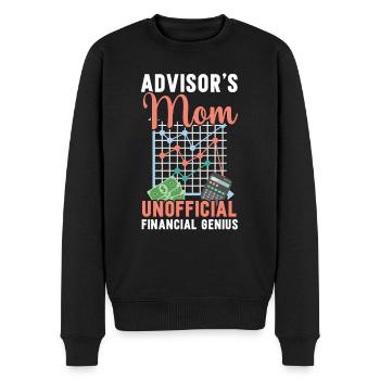 Maman d’un conseiller financier Gestion de l’argent - Pull Premium bio Homme - noir - Devant - Nico (187cm)