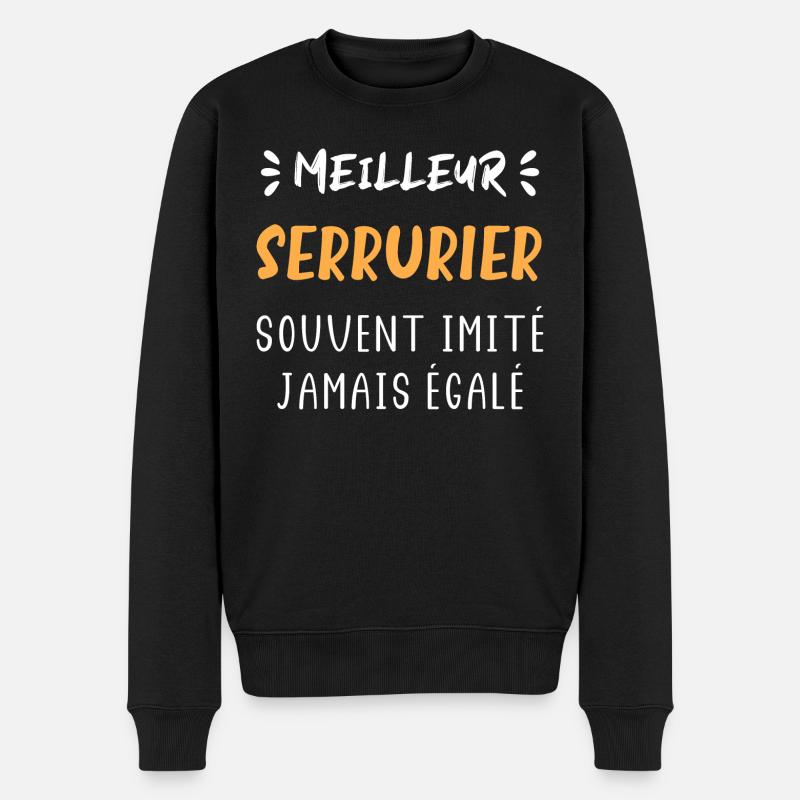Serrurier - Pull Premium bio Homme - noir