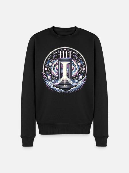 Englenummer Åndelig vejledning Numerologi - Økologisk premium-sweatshirt til mænd - sort