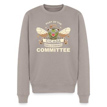 Zikadeninvasion Insektenbrut Zikadenüberlebender - Männer Premium Bio Pullover - Taupe - Vorne - Nico (187cm)