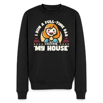 Host Mom Exchange Student Host Family Host Parent - Men's Premium Organic Jumper - black - Front - Nico (187cm)
