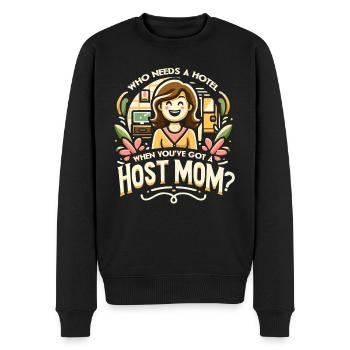 Host Mom Exchange Student Host Family Host Parent - Men's Premium Organic Jumper - black - Front - Nico (187cm)