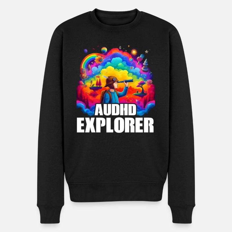 AuDHD Autisme TDAH Spectre autistique Neurodiversité - Pull Premium bio Homme - noir