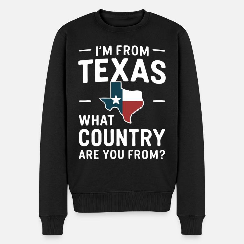Texas State Texans Texas - Men's Premium Organic Jumper - black
