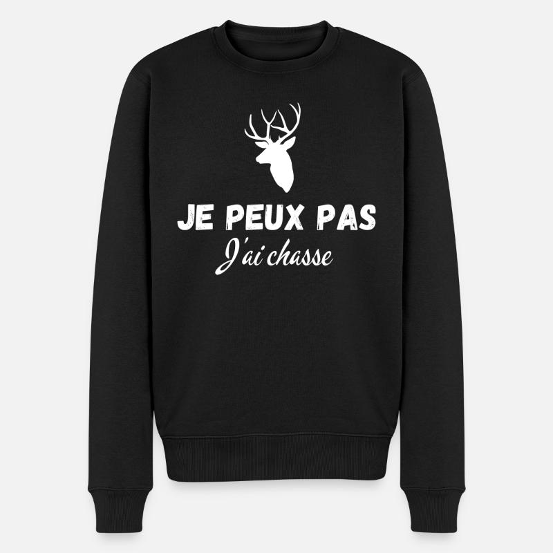 je peux pas j'ai chasse - Pull Premium bio Homme - noir
