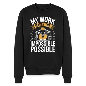 Ingegnere strutturale, lavoro, ingegneria strutturale - Maglione ecologico premium da uomo - nero - Fronte - Nico (187cm)