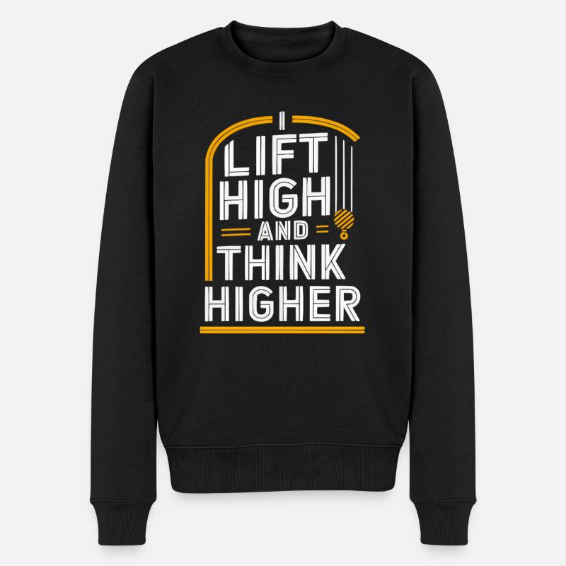 Beruf Kranführer Beruf Bauarbeiter - Männer Premium Bio Pullover - Schwarz