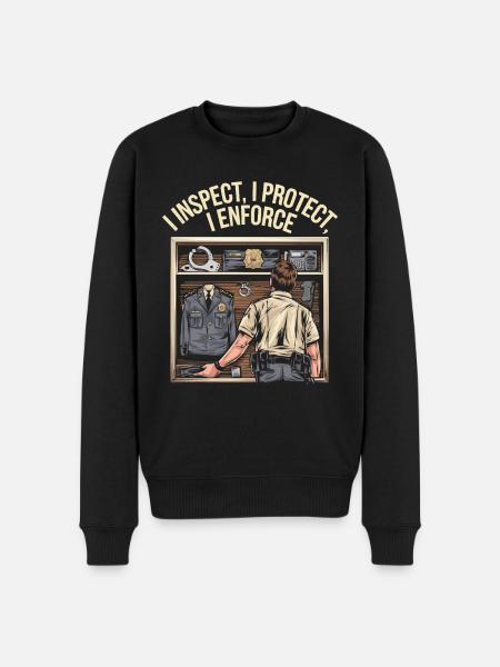 Customs and Border Protection Officer Airport Jobs - Men's Premium Organic Jumper - black