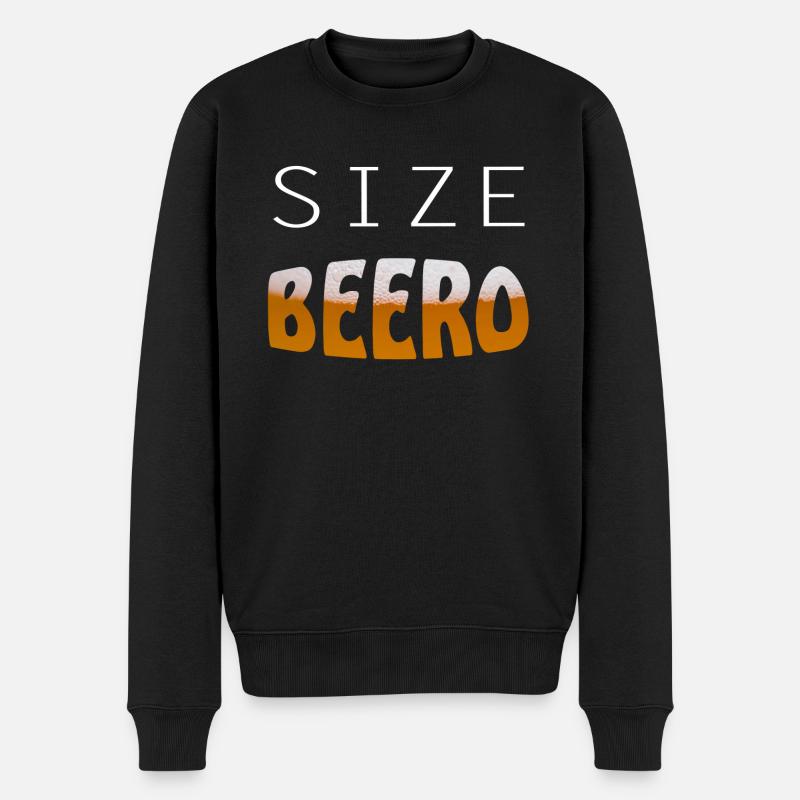 Bier beer lustiger Spruch - Männer Premium Bio Pullover - Schwarz
