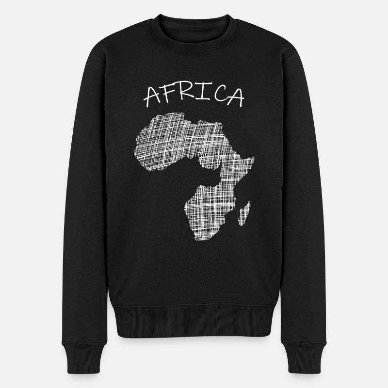 Afrika Africa - Männer Premium Bio Pullover - Schwarz