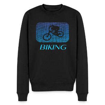 biken - Männer Premium Bio Pullover - Schwarz - Vorne - Nico (187cm)