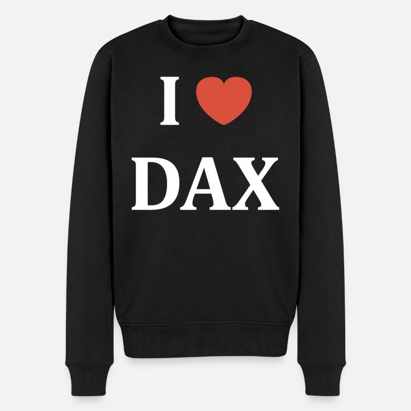 i love Dax - Pull Premium bio Homme - noir