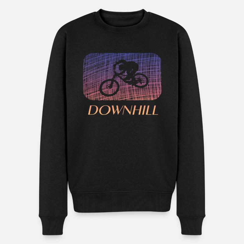 Downhill biken MTB - Männer Premium Bio Pullover - Schwarz