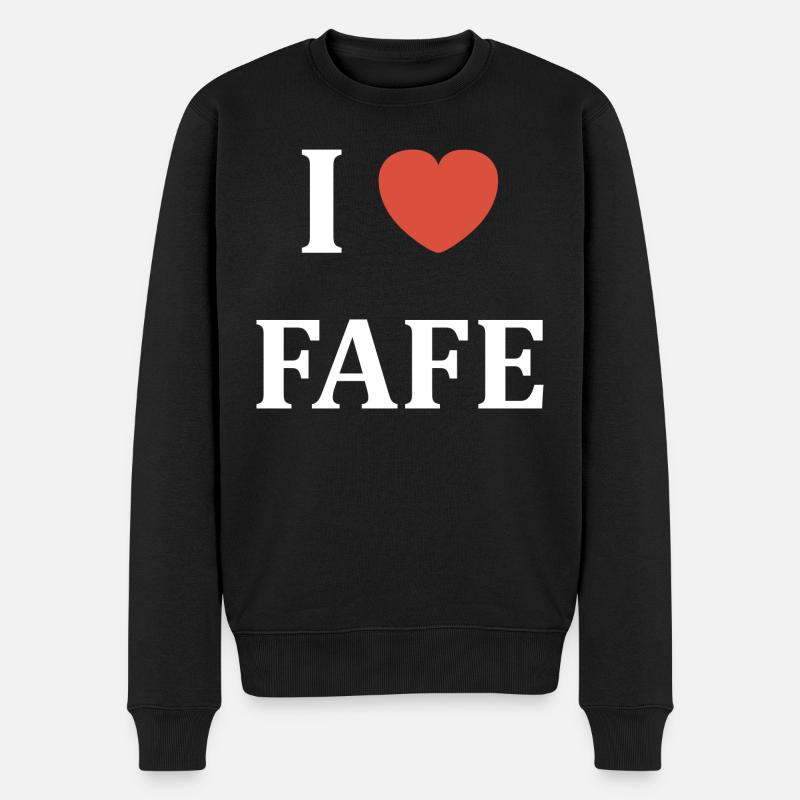 Ich liebe Fafe - Männer Premium Bio Pullover - Schwarz