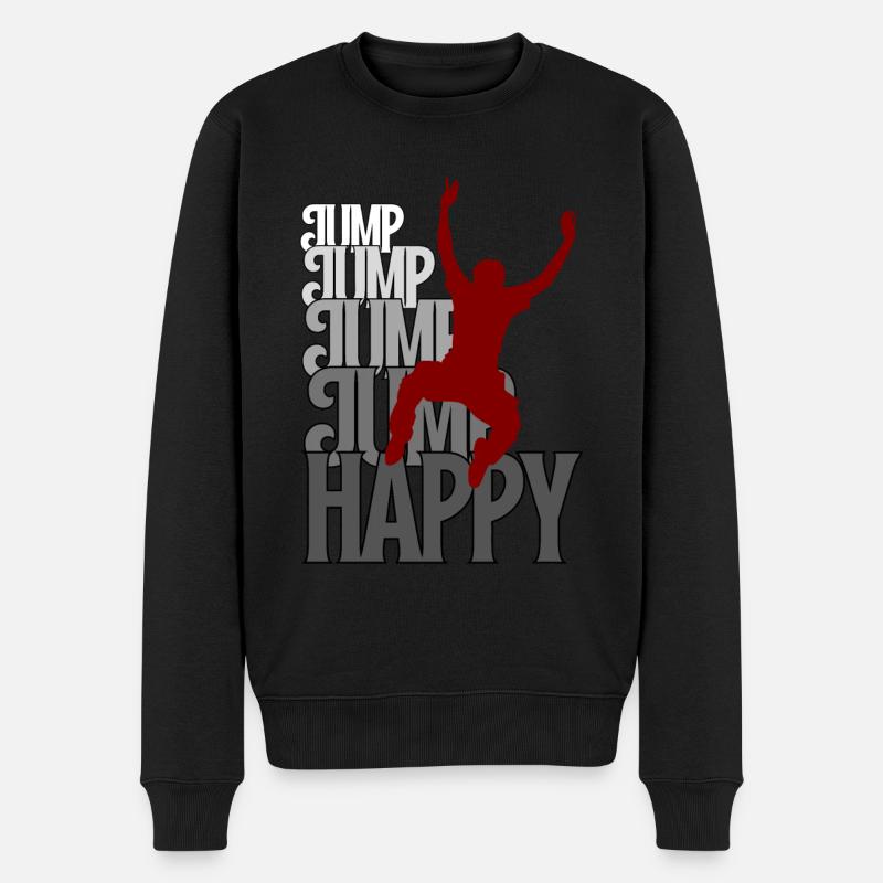 sauter heureux sauter humain heureux - Pull Premium bio Homme - noir
