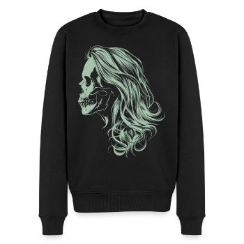 Crâne de fille zombie - Pull Premium bio Homme - noir - Devant - Nico (187cm)