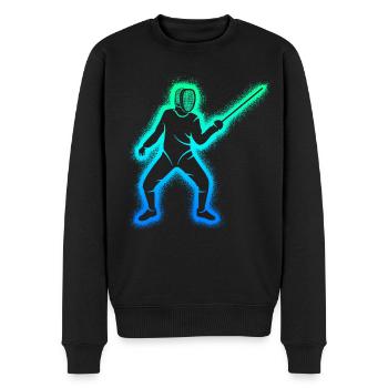 Fechter Fecht Fechtkunst Kinder Herren Fechten - Männer Premium Bio Pullover - Schwarz - Vorne - Nico (187cm)