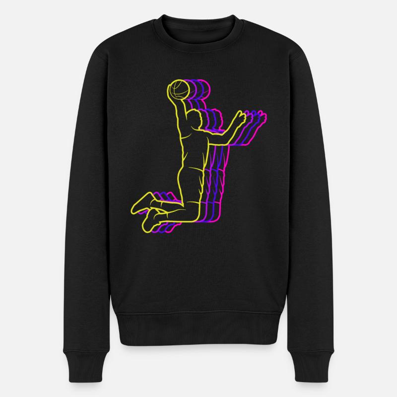 Joueurs de basket-ball masculins - Pull Premium bio Homme - noir