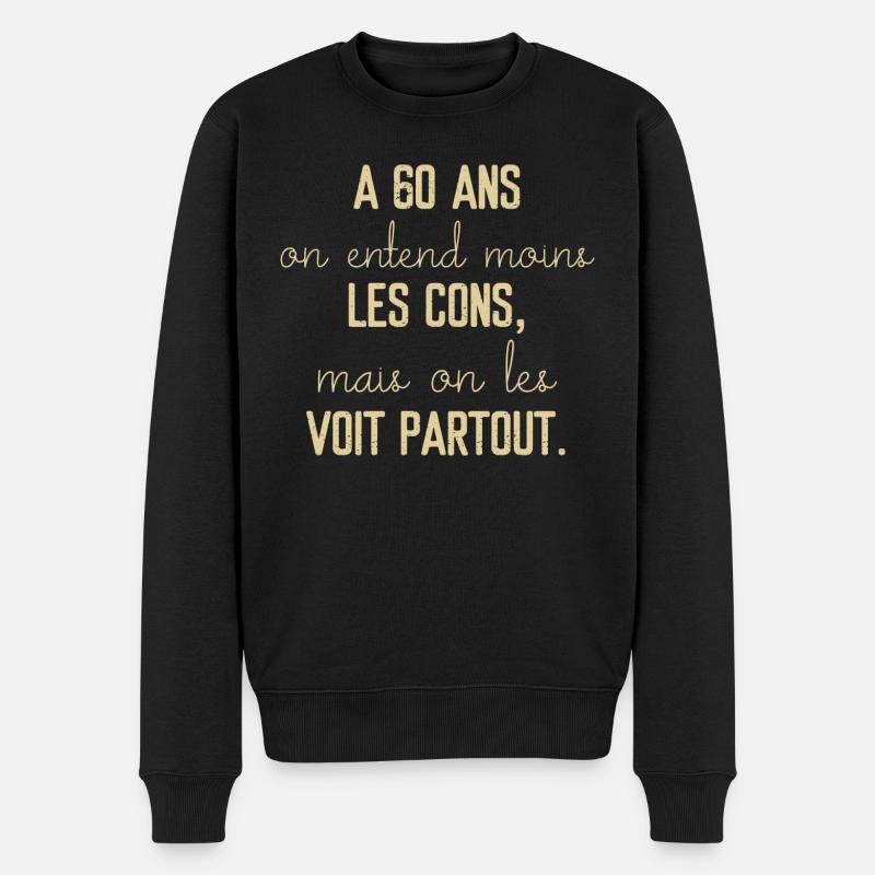 Anniversaire 60 ans - Pull Premium bio Homme - noir
