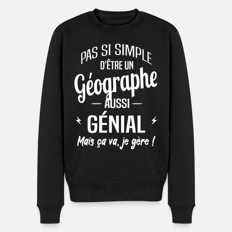 Géographe - Pull Premium bio Homme - noir