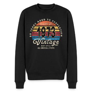 Fabriqué en 1973 - Pull Premium bio Homme - noir - Devant - Nico (187cm)