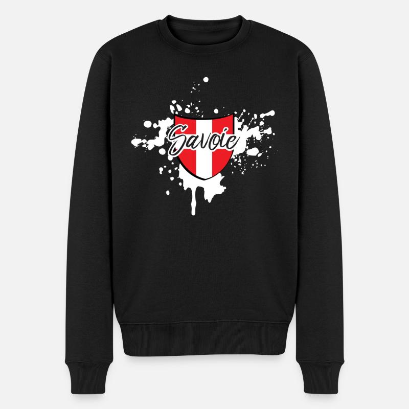 savoie paint - Pull Premium bio Homme - noir